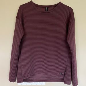 Mondetta Athleisure Soft Plum Ribbed Sweatshirt
